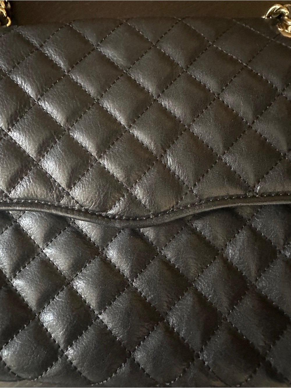 Rebecca Minkoff black quilted chain-strap crossbody/shoulder handbag - Picture 11 of 13